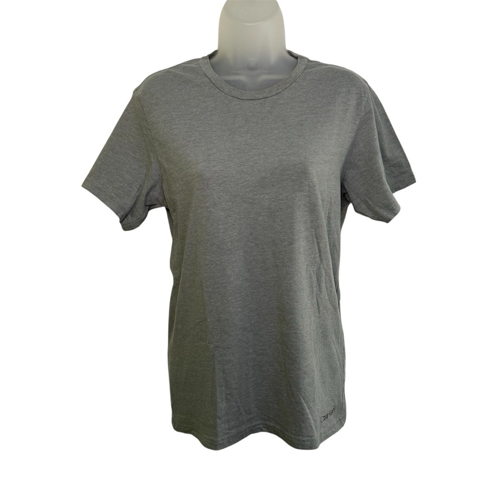 Calvin Klein T-Shirt Women’s Gray Short Sleeve Shirt Casual Party Soft Sz Small
